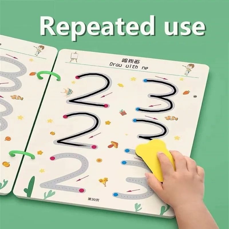 64 Pages Dot-to-Dot Activity Workbook with 2 Markers & Duster (Big Size)