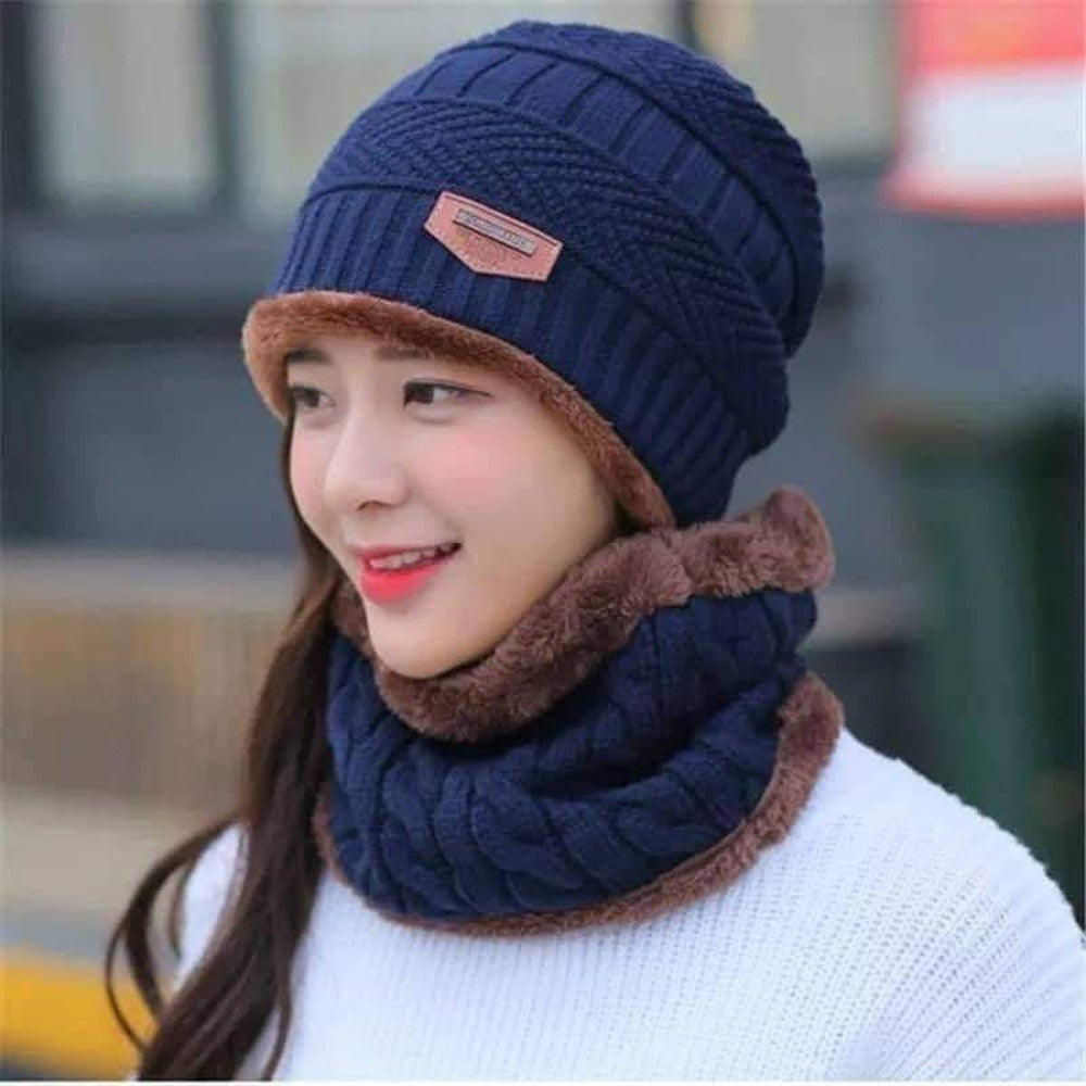 Beanie And Scarf Set With Fleece Mask