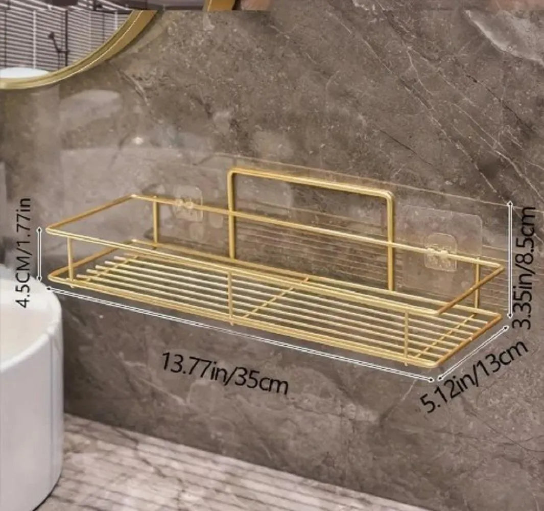Golden Wall Bathroom Rack