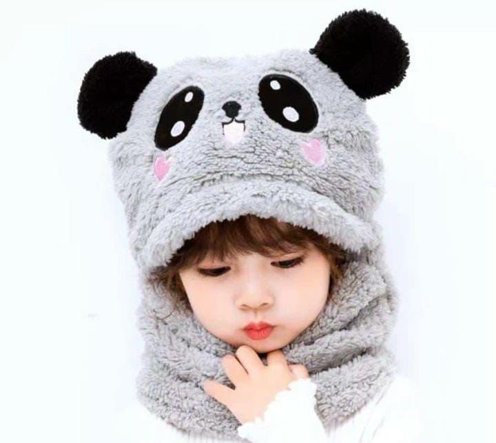 Kids Winter Panda Cap Wool Cap
