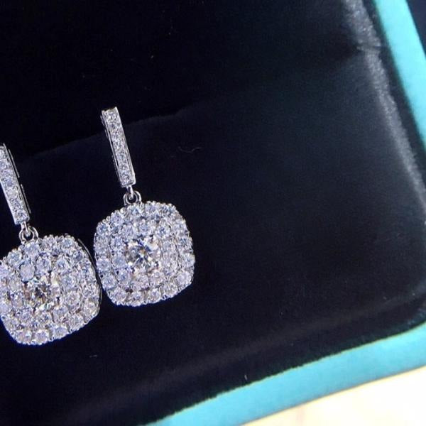 Beautiful Sparkling Korean Zircon Earrings