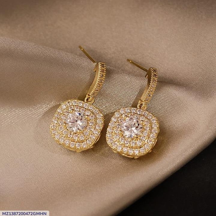 Beautiful Sparkling Korean Zircon Earrings